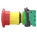 Harmony xb5 - bouton arrêt urgence - Ø40 - pouss tour - rouge - 1o+1f - push in - Schneider Electric - XB5AS84455