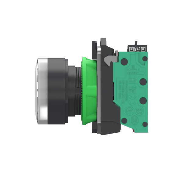 Harmony xb5 bt-pous lumineux blanc Ø22 - impulsion - 24v - 1o+1f - push in - Schneider Electric - XB5AW31B55