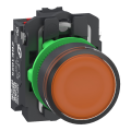 Harmony xb5 bt-pous lumineux orange Ø22 - impulsion - 24v - 1o+1f - push in - Schneider Electric - XB5AW35B55