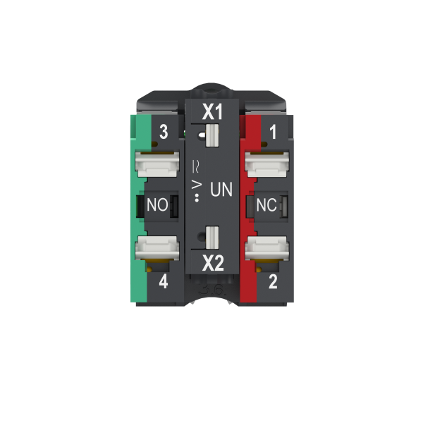 Harmony xb5 bt-pous lumineux orange Ø22 - impulsion - 24v - 1o+1f - push in - Schneider Electric - XB5AW35B55