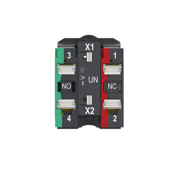 Harmony xb5 bt-pous lumineux bleu Ø22 - impulsion - 24v - 1o+1f - push in - Schneider Electric - XB5AW36B55