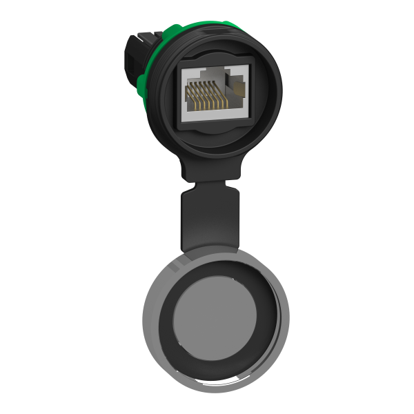 Harmony xb5 - prise rj45 - cache protection métal - diam 22 - ip 65/66/67/69 - Schneider Electric - XB5PRJ45SP2