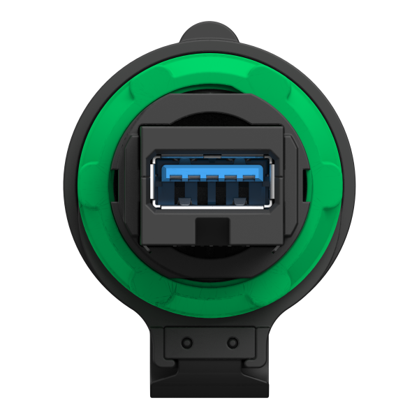 Harmony xb5 - prise usb 3.0 a- cache souple de protection - diam 22 - ip 65/67 - Schneider Electric - XB5PUSB3SP1