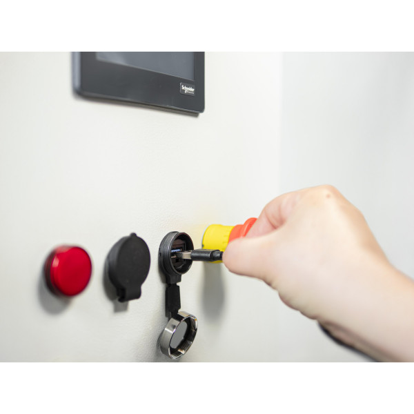 Harmony xb5 - prise usb 3.0 a- cache souple de protection - diam 22 - ip 65/67 - Schneider Electric - XB5PUSB3SP1