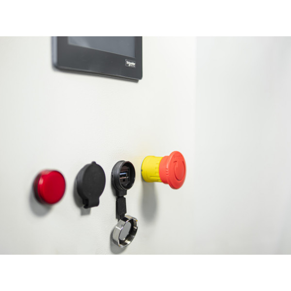 Harmony xb5 - prise usb 3.0 a- cache protection métal - diam 22 - ip 65/66/67/69 - Schneider Electric - XB5PUSB3SP2