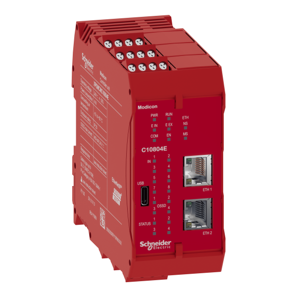 Preventa xpsmcm - uc + com 4 protocoles - 8e / 4s - connect fp - a vis - Schneider Electric - XPSMCMC10804BE