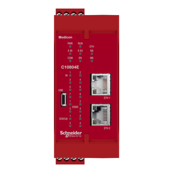 Preventa xpsmcm - uc + com 4 protocoles - 8e / 4s - connect fp - a vis - Schneider Electric - XPSMCMC10804BE