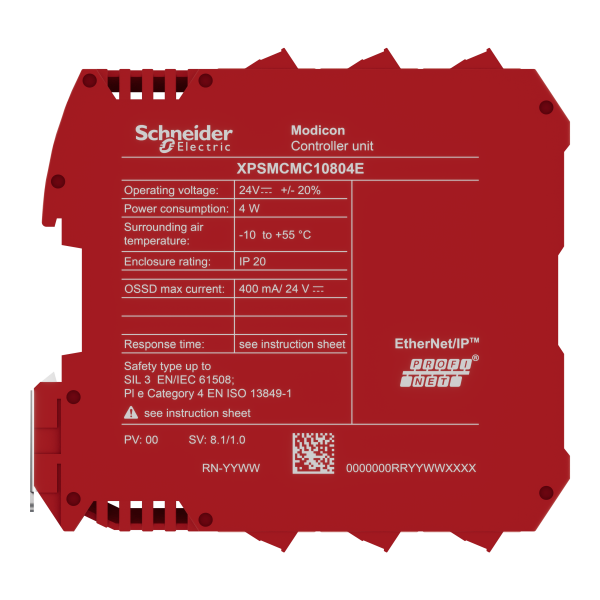 Preventa xpsmcm - uc + com 4 protocoles - 8e / 4s - connect fp - a vis - Schneider Electric - XPSMCMC10804BE