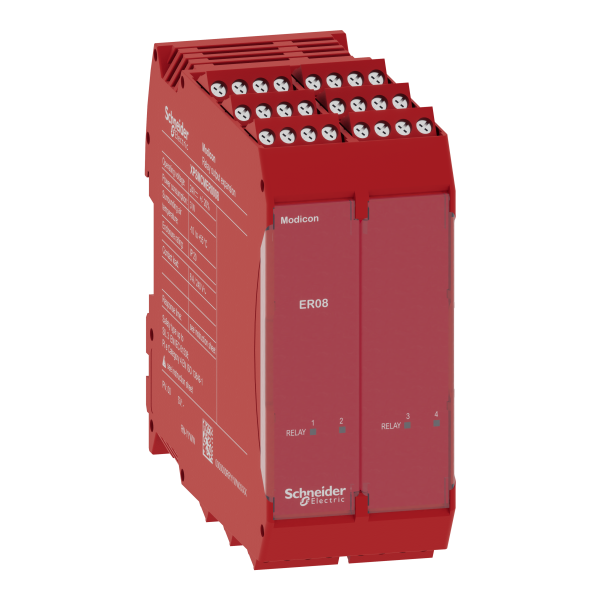 Preventa xpsmcm - modules de sécurité - 4e - 8s relais - bornier à vis - Schneider Electric - XPSMCMER0008