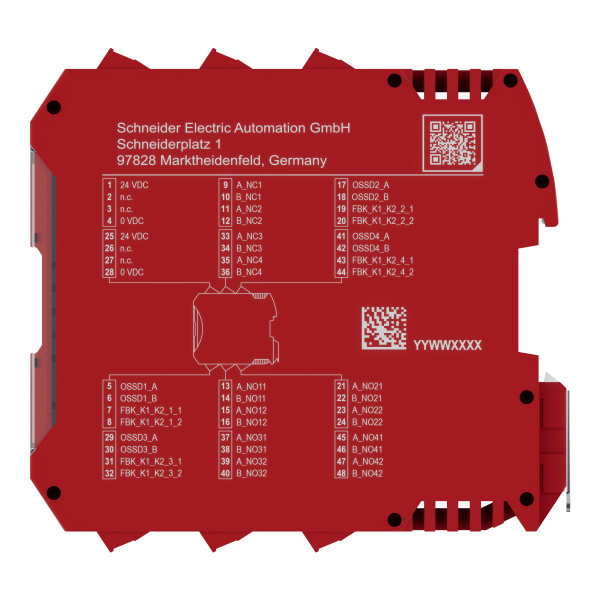 Preventa xpsmcm - modules de sécurité - 4e - 8s relais - bornier à vis - Schneider Electric - XPSMCMER0008
