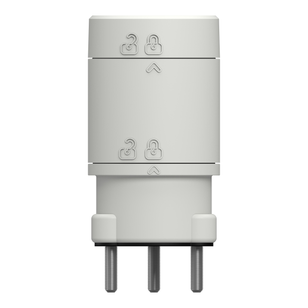 Harmony xv4 - embase alim avec couvercle - Ø40 - gris - 24vacdc - 3 broches - Schneider Electric - XV4C21BP