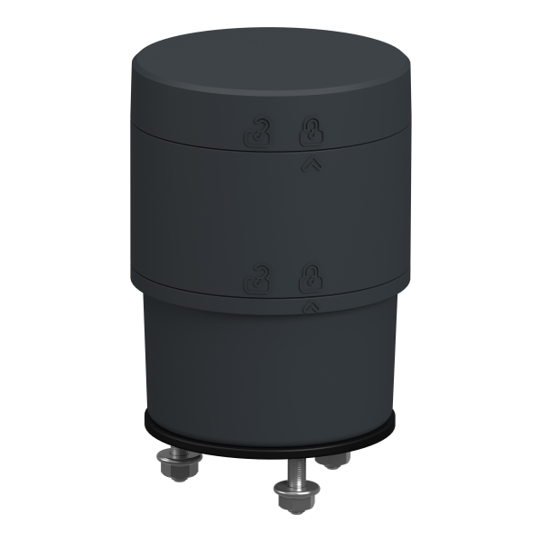 Harmony xv6 - embase alim avec couvercle - Ø60 - gris - 24vacdc - 3 broches - Schneider Electric - XV6C21BP