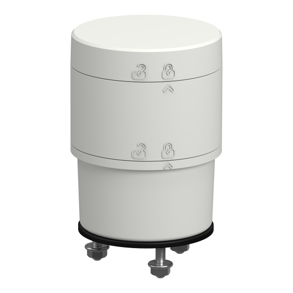 Harmony xv6 - embase alim avec couvercle - Ø60 - blanc - 24vacdc - 3 broches - Schneider Electric - XV6C21BPW