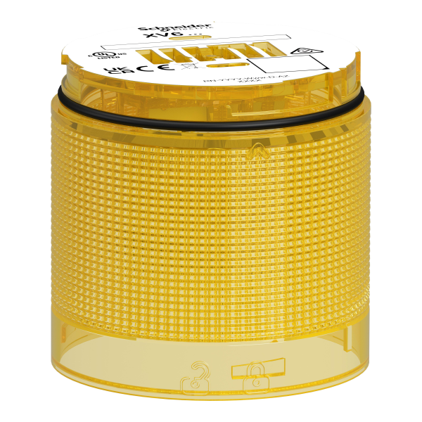 Harmony xv6 - élément lumineux Ø60 - del - fixe - 24v - jaune - Schneider Electric - XV6C28