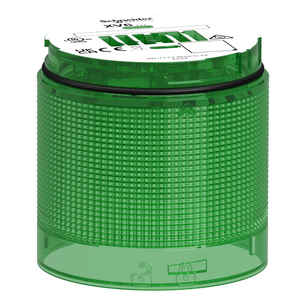 Harmony xv6 - elément lumineux vert - eclairage clignotant - led 24v - Schneider Electric - XV6C53