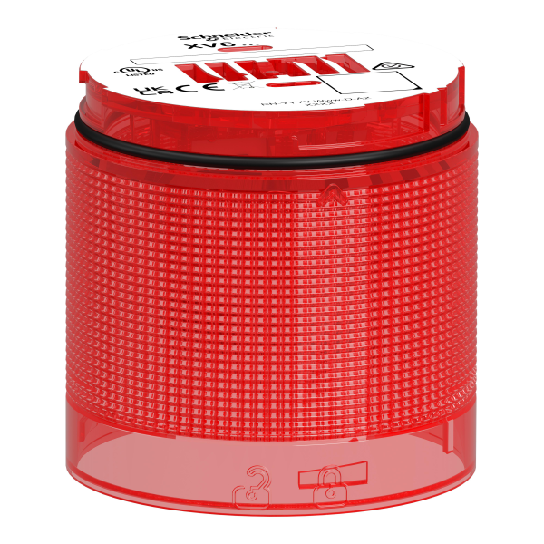 Harmony xv6 - elément lumineux rouge - eclairage clignotant - led 24v - Schneider Electric - XV6C54