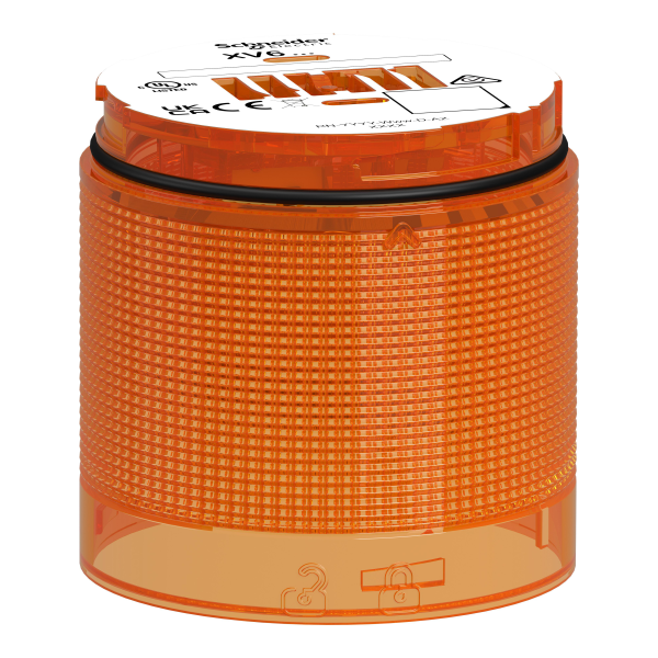 Harmony xv6 - elément lumineux orange - eclairage clignotant - led 24v - Schneider Electric - XV6C55