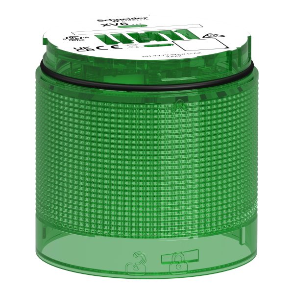 Harmony xv6 - elément lumineux vert - eclairage flash - led 24v - Schneider Electric - XV6C63