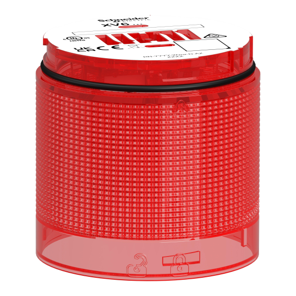 Harmony xv6 - elément lumineux rouge - eclairage flash - led 24v - Schneider Electric - XV6C64