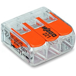 Blister de 12 bornes Wago 221 3x4mm² - Wago - 221413/995012