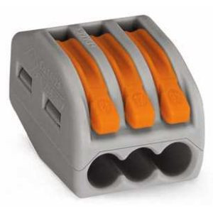 Blister de 5 bornes Wago 222 3x4mm² - Wago - 222413/995005