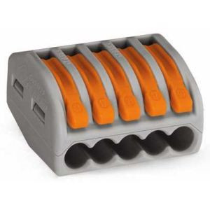 Blister de 5 bornes Wago 222 5x4mm² - Wago - 222415/995005