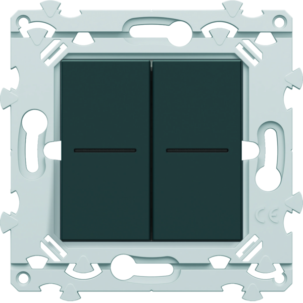 Dble interbp voyant anthracite - Hager - WE045A