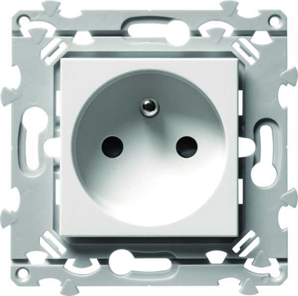 Essensya pack de 50 prises électriques 2p+t, 16a 250v, finition pure - Hager - WE10050