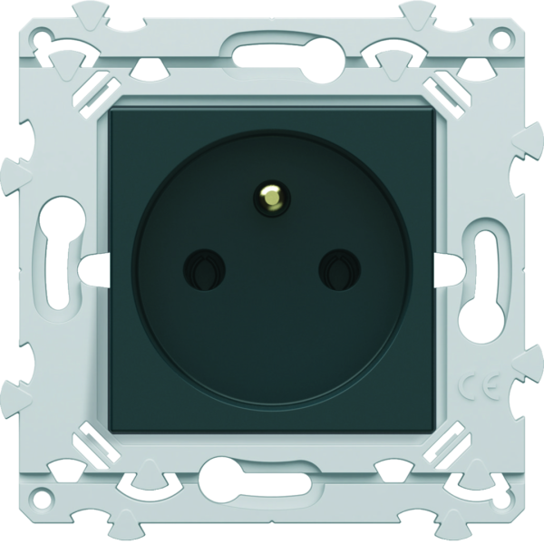 Prise 2p+t sansvis anthracite - Hager - WE100A