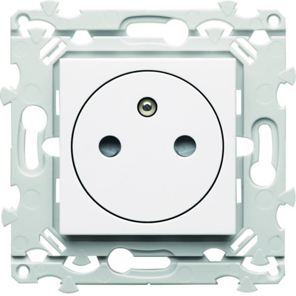 Prise de courant affleurante essensya 2p+t pure. lot de 50 - Hager - WE10650