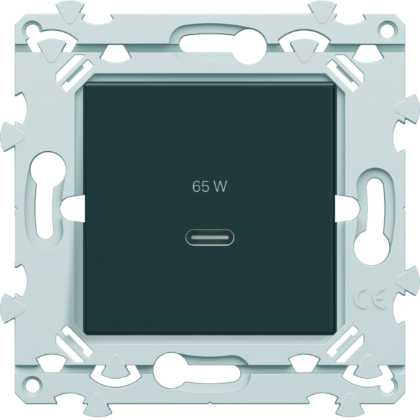 Chargeur usb-c 65w anthracite - Hager - WE115A