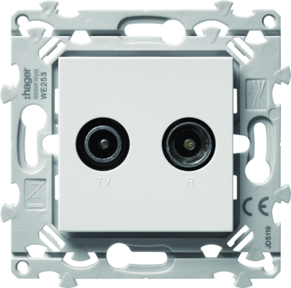 Essensya prise tv+fm directe - Hager - WE253