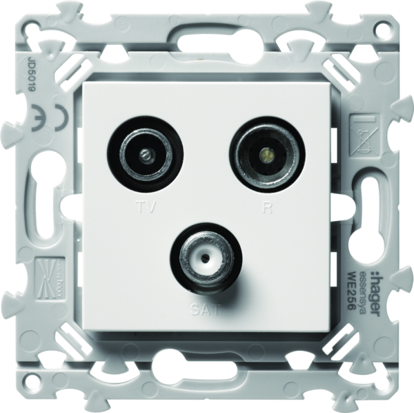 Essensya prise tv+fm+sat directe 1entrée - Hager - WE256