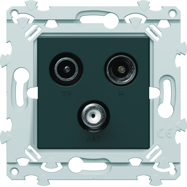 Tv+fm+sat directe anthracite - Hager - WE256A