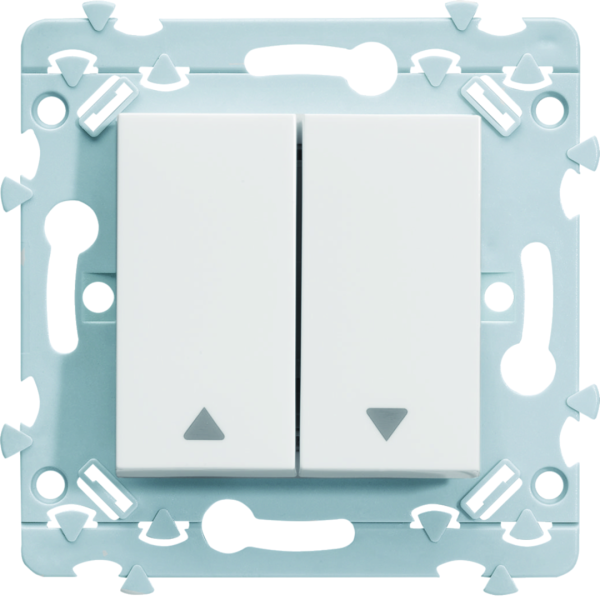 Essensya double v&v volets roulants 10a 250v, finition pure - Hager - WE300