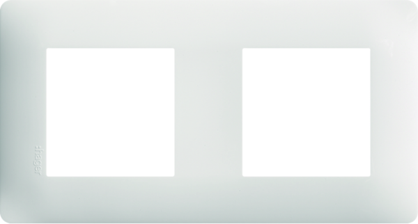 Plaque de finition essensya 2 postes pure entraxe 71 mm - Hager - WE402