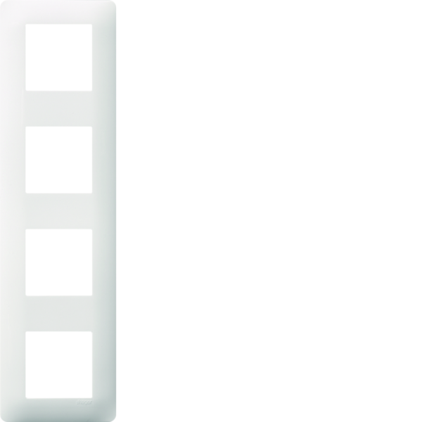 Plaque de finition essensya 4 postes pure entraxe 71 mm - Hager - WE404