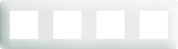 Plaque de finition essensya 4 postes pure entraxe 71 mm - Hager - WE404