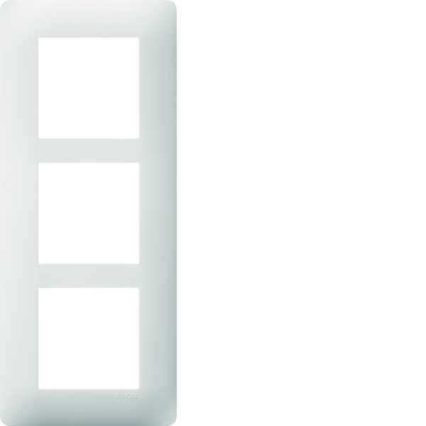 Plaque de finition essensya 3 postes pure entraxe 57 mm - Hager - WE407