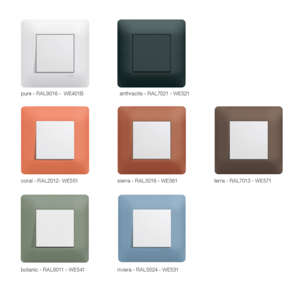 Plaque de finition essensya 1 poste anthracite - Hager - WE521