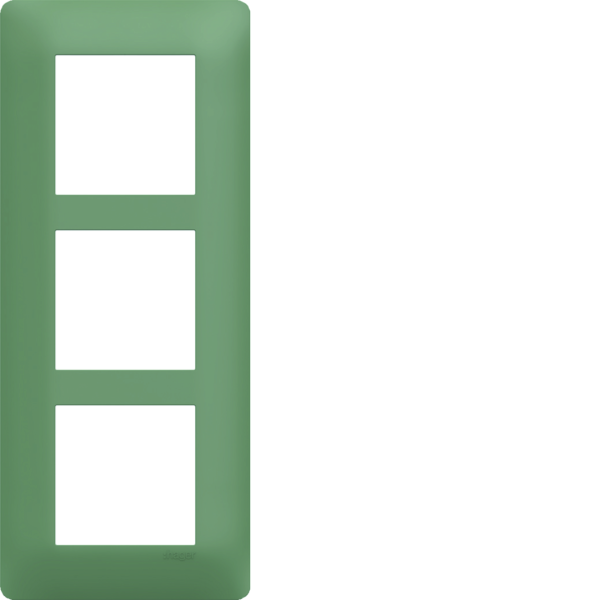 Plaque de finition essensya 3 postes botanic entraxe 57 mm - Hager - WE547