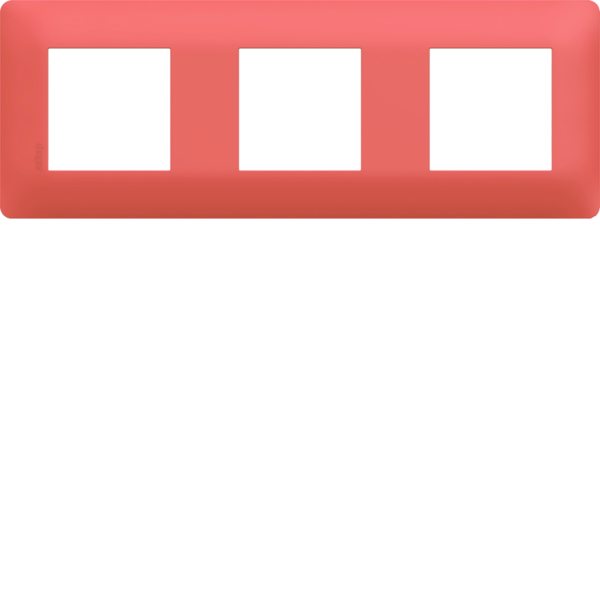 Plaque de finition essensya 3 postes coral - Hager - WE553