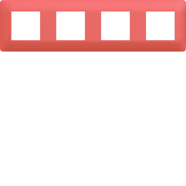 Plaque de finition essensya 4 postes coral - Hager - WE554