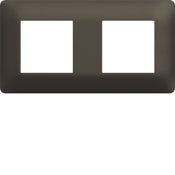 Plaque de finition essensya 2 postes terra - Hager - WE572