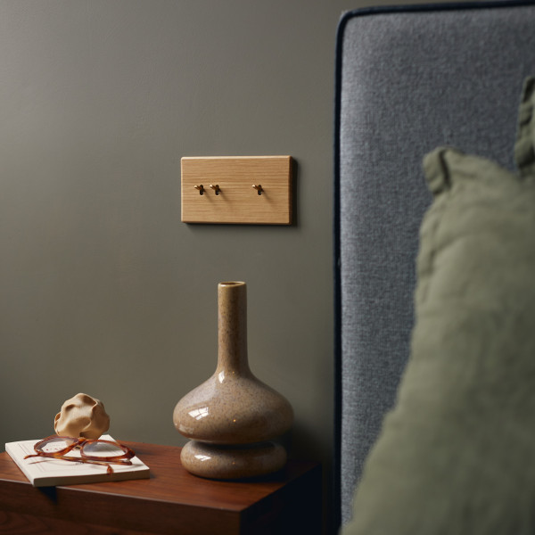 Façade hitera chêne clair triple horizontale 1 media 1 media 1 media - Modelec - 320491