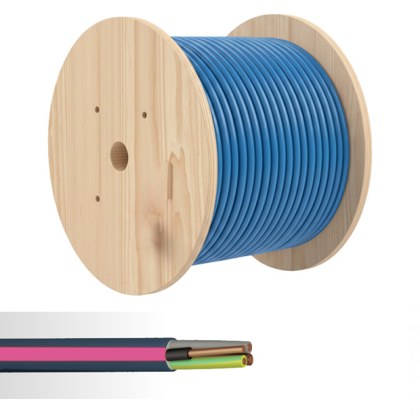 Câble électrique rigide FR-N1X6G3-U 5G1,5mm² bleu touret de 500m - NoName - 12651565