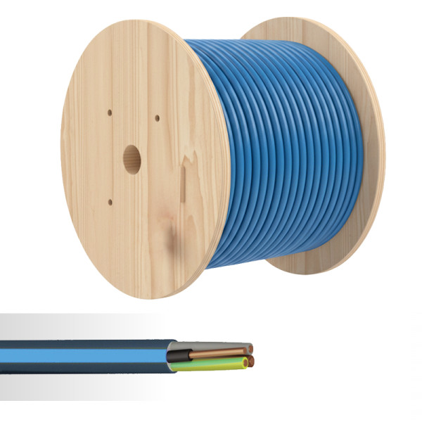 Câble électrique rigide FR-N1X6G3-R 3G6mm² bleu touret de 500m - NoName - 12661365