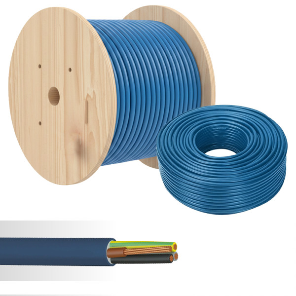 Câble électrique rigide FR-N1X6G3-R 4X25mm² bleu - NoName - 12664764