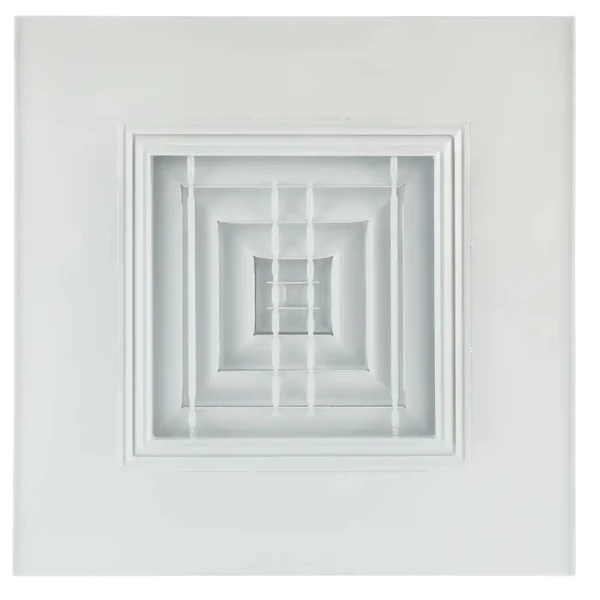 Diffuseur fixe pour dalles de plafond 600x600 aluminium blanc af 704tp 300x300mm - Aldes - 11051003