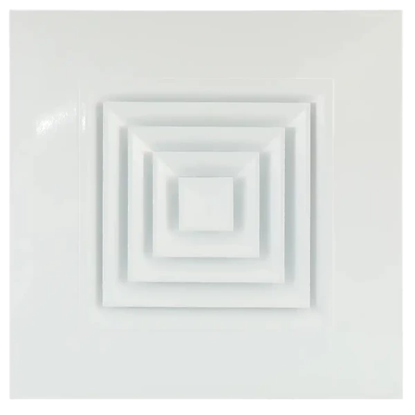 Diffuseur fixe pour dalles de plafond 600x600 aluminium blanc af 704tp 375x375mm - Aldes - 11051004